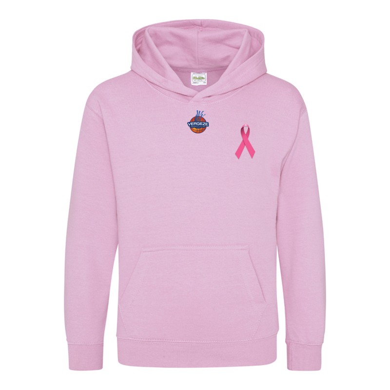 Sweat capuche enfant Octobre Rose
