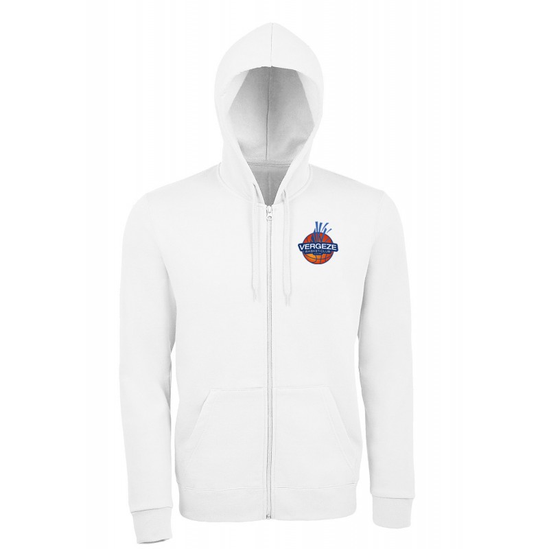 Veste zippée capuche adulte
