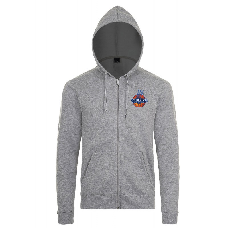 Veste zippée capuche adulte